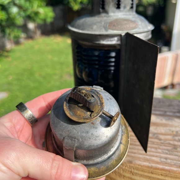 Antique 1913 Perko Triplex Nautical Lantern Glass Ship Lamp Maritime Light - Picture 9 of 14